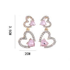 Fashion Design Sense Love Heart Stud Earrings Women