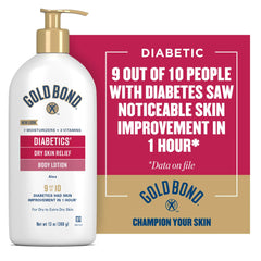 Gold Bond Diabetics Hand Moisturizer, Body Lotion, and Face Cream for Dry to Extra Dry Skin, 13 oz