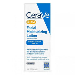 CeraVe Facial Moisturizing Lotion AM SPF 30, 3 oz, Daily Face Moisturizer with SPF