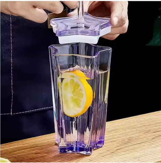 Glass Tumbler Mug with Lid